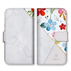 AQUOS R3 SH-04L SHV44 808SH ケース 手帳型 アクオスR3 スマホケース 携帯ケース 花柄 お花 フラワー 大理石柄 マーブル柄 ボタニカル柄 大人女子 大人可愛い きれい目 カラー07