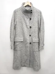 ◇ as know as de base アズノゥアズドゥバズ ハイネック 秋冬 長袖 コート サイズF グレー レディース P  【1402270000602】