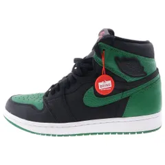 NIKE (ナイキ) AIR JORDAN 1 RETRO HIGH OG PINE GREEN エアジョーダン レトロ パイングリーン ハイカットスニーカー ブラック/グリーン US9/27cm 555088-030