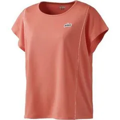 【新品】【Lサイズのみ】prince（プリンス） ゲームシャツ 吸水速乾・UPF50 ドライニット 素材 半袖ウェア レディース・ウィメンズ テニス　サーモンピンク　WS5054-004-L