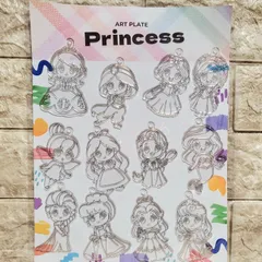 【お姫さま】 12個入り アートプレート グラスデコ サンキャッチャー プレート オーナメント