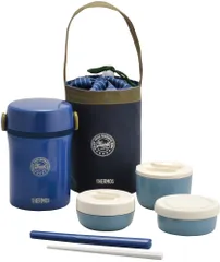 サーモス サーモス ステンレスランチジャー 約0.6合 ネイビー JBC-801 NVY