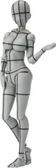 S.H.フィギュアーツ ボディちゃん -矢吹健太朗- ワイヤーフレーム (Gray Color Ver.) 約135mm PVC&ABS製 可動フィギュア