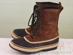Y330 レディース SOREL スノーブーツ ウィンターブーツ 茶 25.5cm
