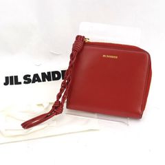 JIL SANDER / ジル サンダー ■L字4ファスナー　財布　コンパクト　レザー　レッド 【財布/サイフ/ウォレット/wallet/コイン】 ブランド【中古】 
