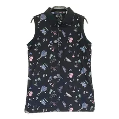 サイズ：XS RLX ラルフローレン  ノースリーブポロシャツ 総柄 ブラック系 [240101297038]# ゴルフウェア レディース ストスト