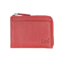 Red Lee Soft Goat Leather Pass Case and Coin Case. This Lee wallet features a pass case and coin purse. This men's wallet is a great choice for men who want a compact or mini wallet.