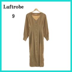 美品 Luftrobe ルフトローブ ワンピース ロングワンピース Vネック ボタン付き 長袖 レディース 9 日本製