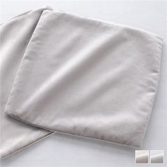 新品未使用✨クッションカバー2枚セット シルバー×ホワイト フジエテキスタイル 新品未使用✨クッションカバー2枚セット シルバー×ホワイト フジエ
