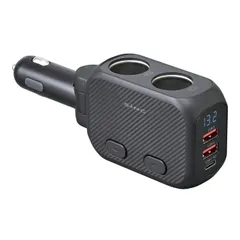 【人気商品】セイワ(SEIWA) 車内用品 スマホ充電器 マルチポートダイレクトソケット 電圧表示付 F339 抜け防止 DCソケット(ON/OFFスイッチ)×2 USB Type-A×2 Type-C(PD20W出力)×1 カー用品