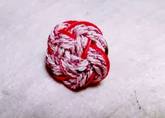 和服に！ 縁起の良い飾り結びのピンズ 平梅 組み紐 ヘアピン 指輪 ピンク ラメ