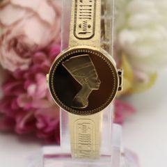 【激レア】セイコー 黄金のネフェルティティ 22金仕上げ コインウォッチ 金 完動 SEIKO 黄金のネフェルティティ 22金仕上げ コインウォッチ