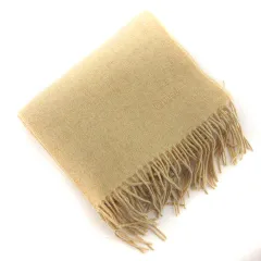 クロエ CHLOE マフラー ストール フリンジ ロゴ 刺繍 ベージュ系 ■GY14 ☆AA★のサムネイル