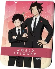 【中古】ノート・メモ帳 21.嵐山准＆風間蒼也 スーツver. 描き下ろし レザーフセンブック 「ワールドトリガー」