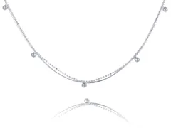 ネックレス レディース シルバー925 ペンダント 一粒 cz シンプル 金属アレルギー対応 ジュエリー アクセサリー 2連