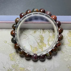 天然宝石★【パープルピータサイト】★ブレスレット 天然石B 約 9.4-9.9mm ZB1069