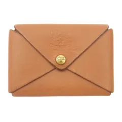 IL BISONTE イルビゾンテ ロゴ レザー カードケース 小銭入れ ブラウン系【中古】のサムネイル