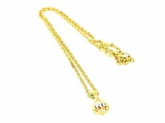 ■極美品■ NINA RICCI ニナリッチ ロゴモチーフ ラインストーン ネックレス ペンダント アクセサリー ゴールド系×シルバー系 DE7505