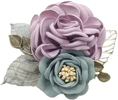[レリカ] Le Li Ca 母の日 コサージュ 花 ブローチ 卒業式 入学式 フォーマル パーティー 胸飾り 結婚式 アクセサリー レディース( パープル)