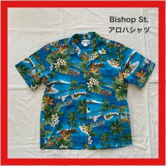 BishopSt　アロハシャツ　ハワイアンシャツ　シャツ　半袖　L