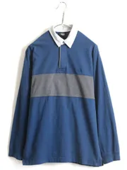 00s ■ DOCKERS リーバイス 2トーン 切替 長袖 ラガーシャツ ( 