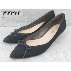 ◇ Odette e Odile UNITED ARROWS ポインテッドトゥ リボン パンプス サイズ23 ブラック レディース 【中古】 【1002801638740】