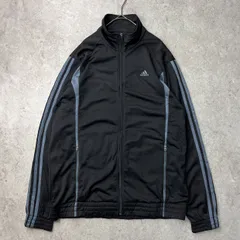 adidas アディダス トラックジャケット ジャージ ブラック ビッグシルエット ビッグサイズ オーバーサイズ ボックスシルエット Y2K ゆるだぼ