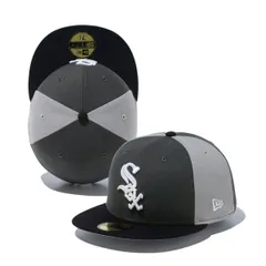 NEWERA CAP ニューエラ キャップ 59FIFTY Shadow シカゴ・ホワイトソックス ダークグラファイト/グレー ブラックバイザー メンズ 男性 帽子 ハット 小物 国内正規品 正規取扱店 NEW ERA グレーブリム アンダーバイザーグレー つ