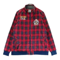 サイズ：LL FILA GOLF フィラゴルフ  裏起毛 ジップジャケット チェック柄 レッド系 [240101311554] ゴルフウェア メンズ ストスト