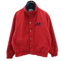 フィラ ブルゾン S レッド FILA ジャケット 裏フリース メンズ