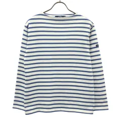 SAINT JAMES セントジェームス フランス製 ボーダー柄 長袖 バスクシャツ XS ホワイト レディース 古着