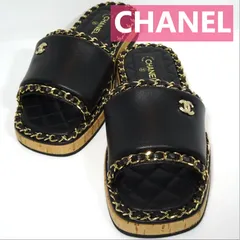 2024年最新】(靴)chanel シャネル サンダル レザー ココマーク