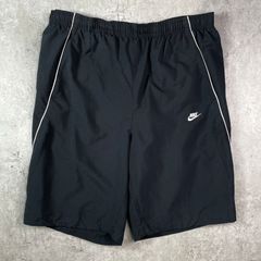 極美品00s old nike ロング ワイドバギーショーツ ブラック XXL - メルカリ
