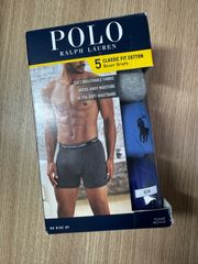 【新品未使用】 POLO NCBBP5 ポロ ラルフローレン ボクサーパンツ 5枚セット メンズ 下着 P5 Classic Fit Cottonn Boxer Brief Andover Heather/Aerial Blue/red/navy M