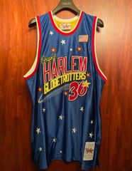 激レア ☆タグ付き新古品☆ MADE IN KOREA製 PLATINUM FUBU × HARLEM GROBETROTTERS バスケットボールジャージ ブルー XLサイズ