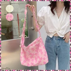 送料無料 花柄トートバッグ ショルダーバッグ 軽量 レディース 肩掛けカバン エコバッグ フリル持ち手 A4収納可能 可愛い おしゃれ カジュアル デート 韓国 ハンドバッグ 斜めがけバッグ ワンショルダー鞄