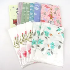 ハンカチ 12点セット 未使用 ガーゼ手拭 和小物 まとめて 大量 レディース 【中古】