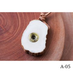 エゾ鹿 エゾシカ 鹿角輪切 ネックレス ハンドメイド 手作り1点もの [A-05]