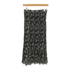 レリアン ロングスカート プリーツスカート ブランド ボトムス 黒 レディース 9サイズ ブラック×ベージュ Leilian 【中古】