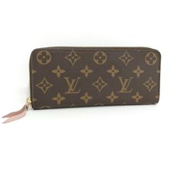 LOUIS VUITTON ポルトフォイユクレマンス ラウンドファスナー 長財布 モノグラム ローズバレリーヌ M61298