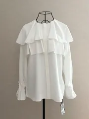 【新品】Sサイズ  ルイルエブティック  襟フリルブラウス  ホワイト