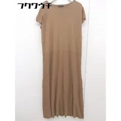 ◇ COMME CA ISM コムサイズム 半袖 膝下丈 ワンピース サイズF キャメル レディース  【中古】 【1112070003733】