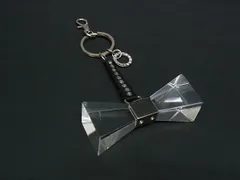 ■美品■ ANTEPRIMA アンテプリマ リボン ラインストーン キーホルダー キーチェーン バッグチャーム クリア×ブラック系 DG9146