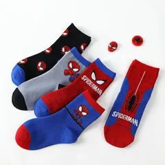 スパイダーマン靴下5足 14～16㎝ 男女兼用 靴下 キッズ スパイダーマン ソックス　保育園日常用品