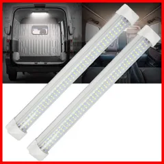【特売】Auovo LED作業灯 ルームランプ 108連 LED室内灯 車内照明 DC12V-24V 汎用 自動車 ハイエース キャンピングカー 船 キャビン 両面テープ付 2本入り