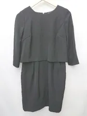 ◇ Θ Reflect リフレクト フォーマル 長袖 膝丈 ワンピース サイズ9 ブラック レディース P  【1409250016073】