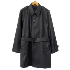 ポールスミス PAUL SMITH コート ステンカラー ベルト コットン M 国内正規 紺 ネイビーのサムネイル