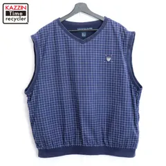 90s vintage ポロゴルフ POLO GOLF ラルフローレン RALPH LAUREN チェック柄 Vネック 裏地メッシュ ベスト メンズ 表記XXLサイズ