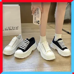 新品 厚底スニーカー レディース キャンバススニーカー 白 おしゃれスニーカー 疲れにくい 運動靴 韓国ファッション 【送料無料】