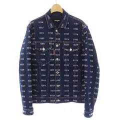 DSQUARED2 ディースクエアード ウール メンズPコート 48ネイビー Dsquared2 Navy Blue Long Coat Men's